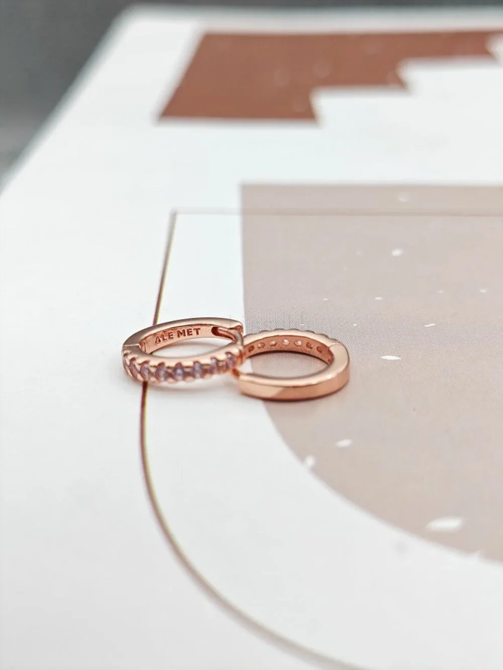 Pandora Sparkling Pink Huggie Hoop Earrings